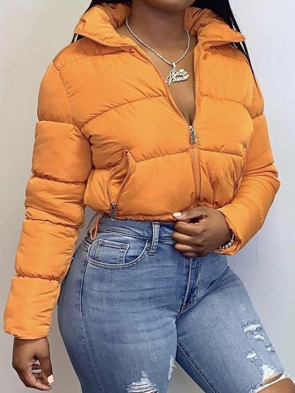 CROPPED MATTE PUFFER JACKET
