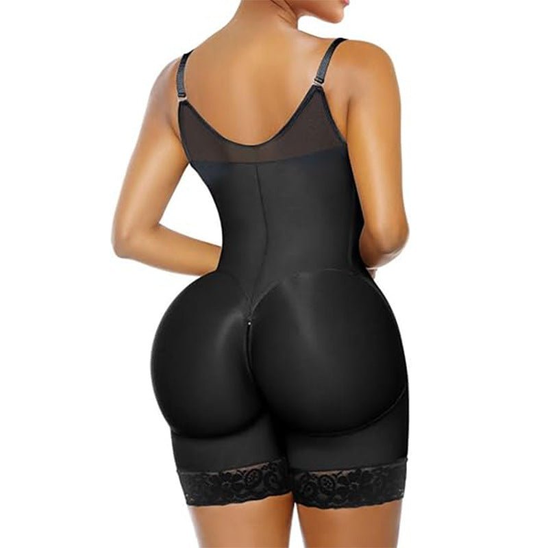 FAJAS COLOMBIANAS LOW CUT SHAPEWEAR TUMMY CONTROL BUTT LIFTER SHAPER WITH ZIPPER CROTCH DETACHABLE SHOULDER STRAP