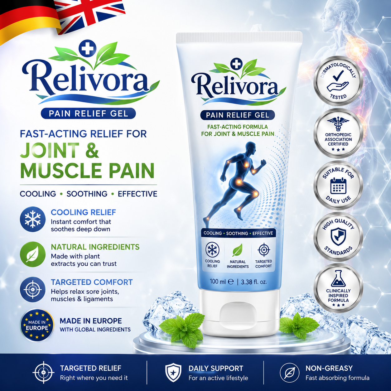 Relivora® Joint Relief Gel – Fast Cooling Support