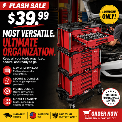 366-Piece Professional Tool Set + Rolling Storage System