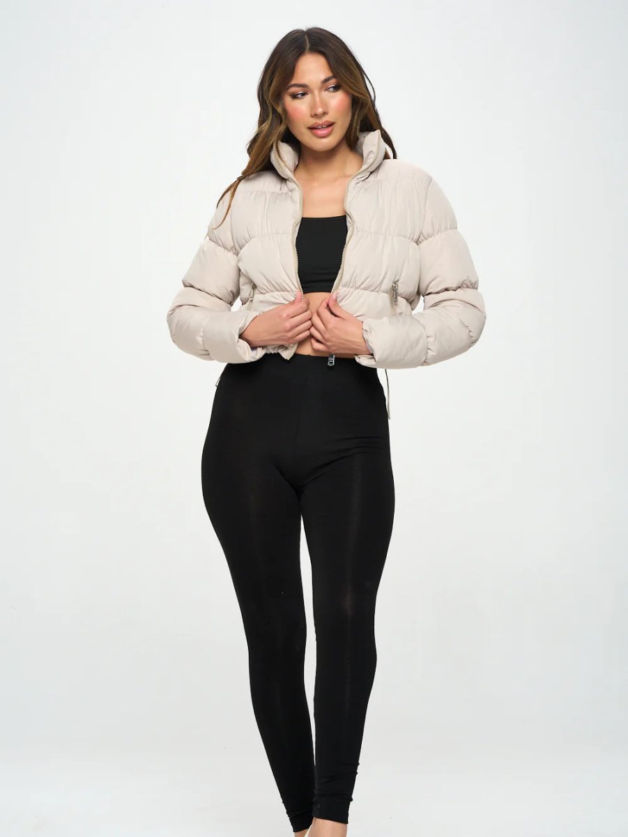 CROPPED MATTE PUFFER JACKET