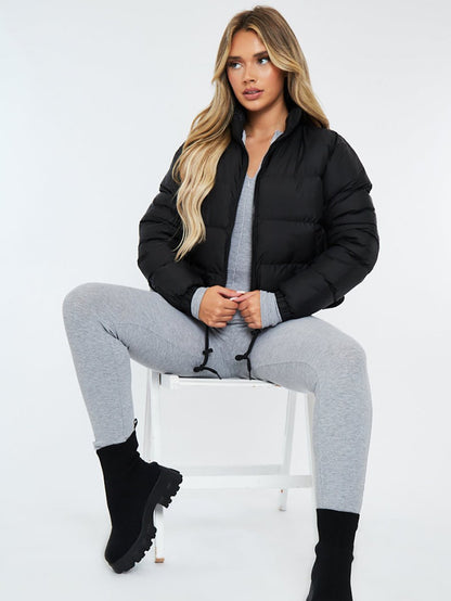 CROPPED MATTE PUFFER JACKET