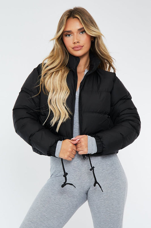 CROPPED MATTE PUFFER JACKET