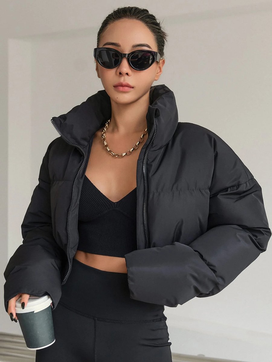CROPPED MATTE PUFFER JACKET