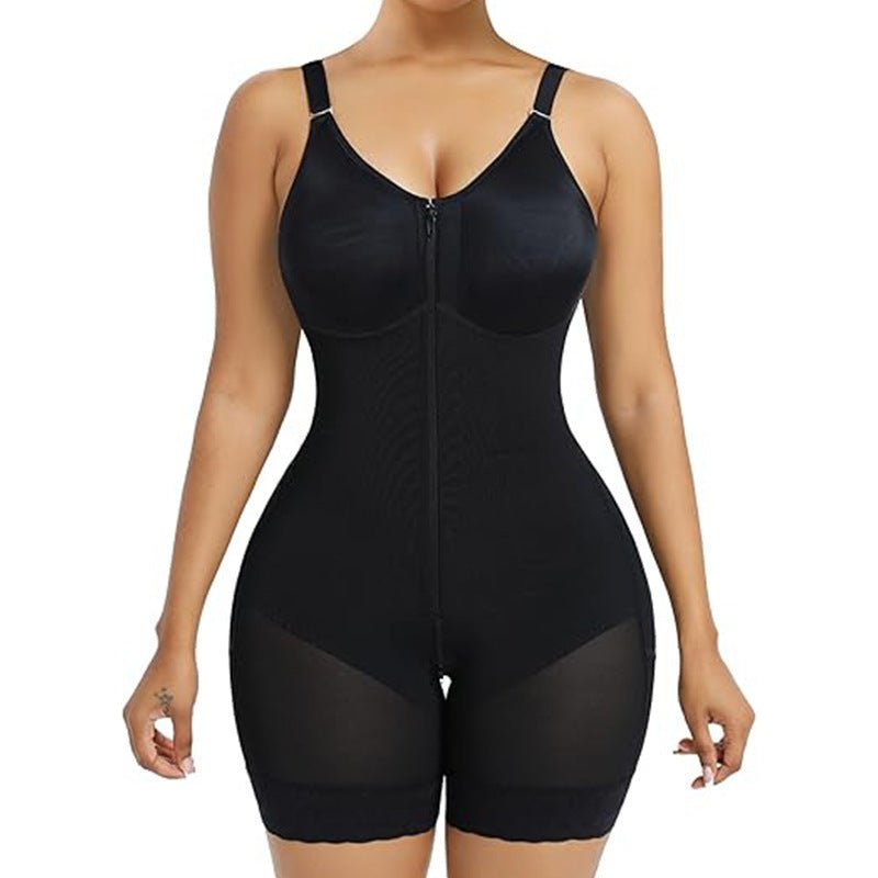 FAJAS COLOMBIANAS LOW CUT SHAPEWEAR TUMMY CONTROL BUTT LIFTER SHAPER WITH ZIPPER CROTCH DETACHABLE SHOULDER STRAP