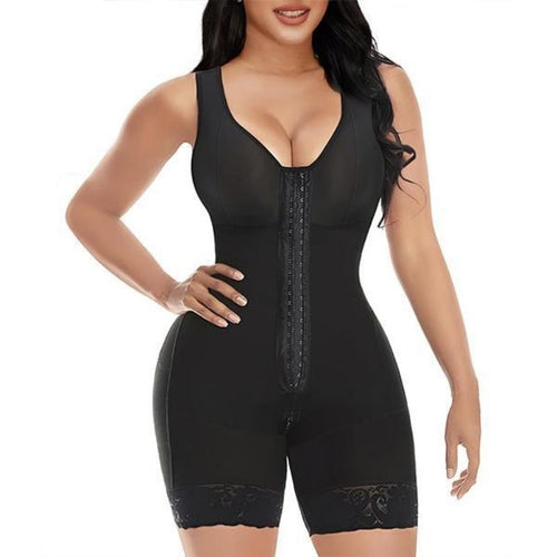 FAJAS COLOMBIANAS SHAPEWEAR FOR WOMEN TUMMY CONTROL POST SURGERY FULL BODY SHAPER BUTT LIFTER WITH ZIPPER CROTCH