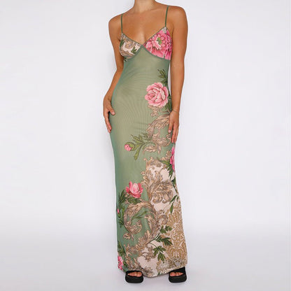 FLORAL PRINT MAXI DRESS