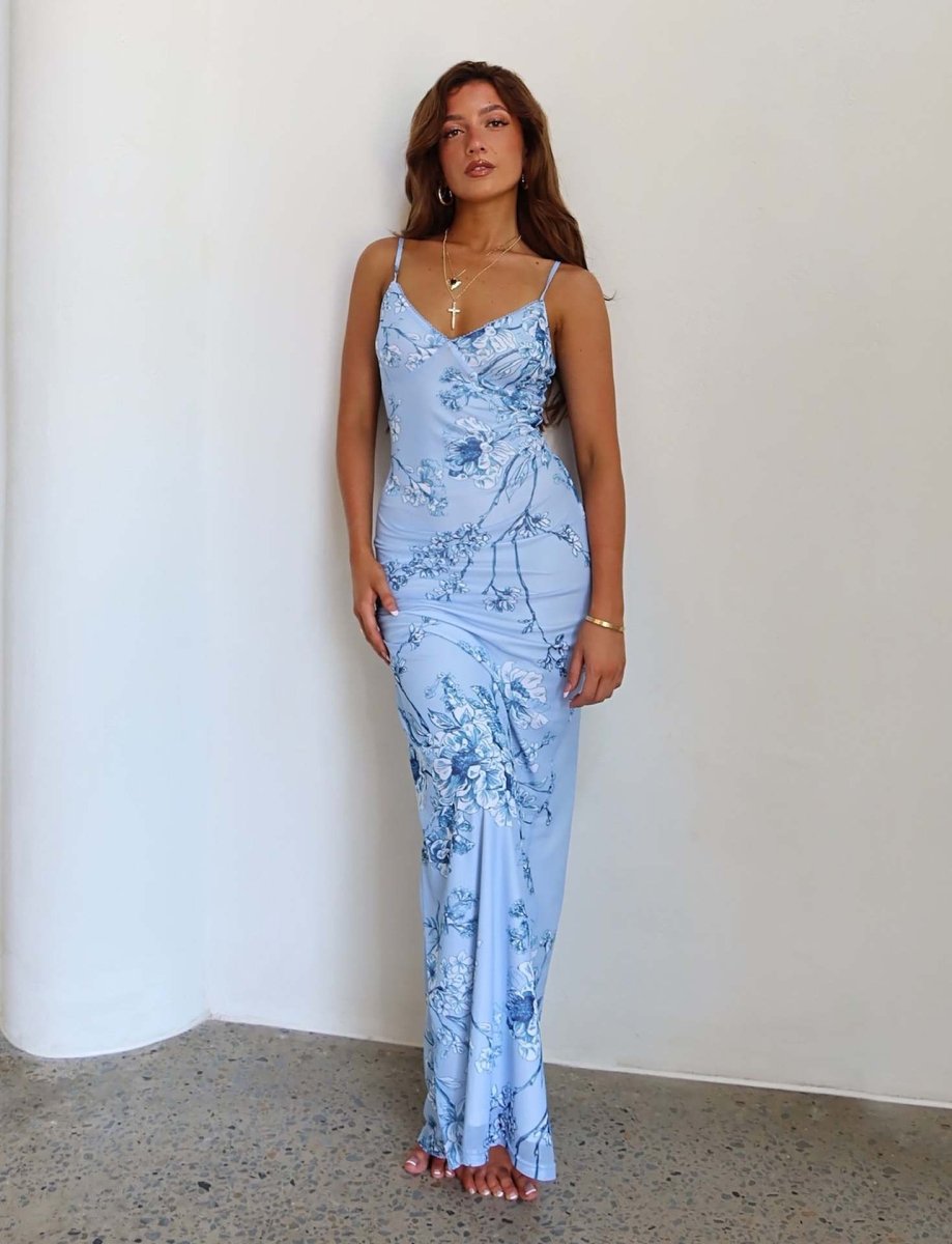 FLORAL PRINT MAXI DRESS