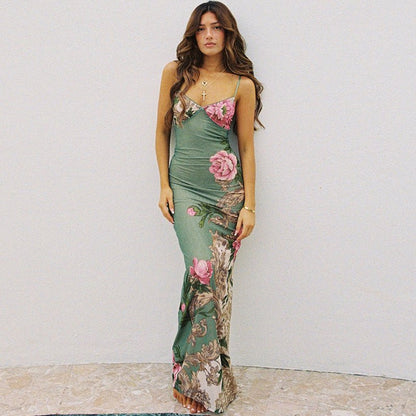 FLORAL PRINT MAXI DRESS
