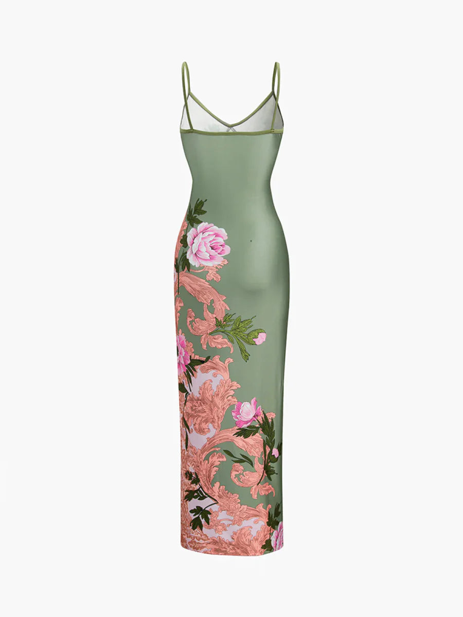 FLORAL PRINT MAXI DRESS