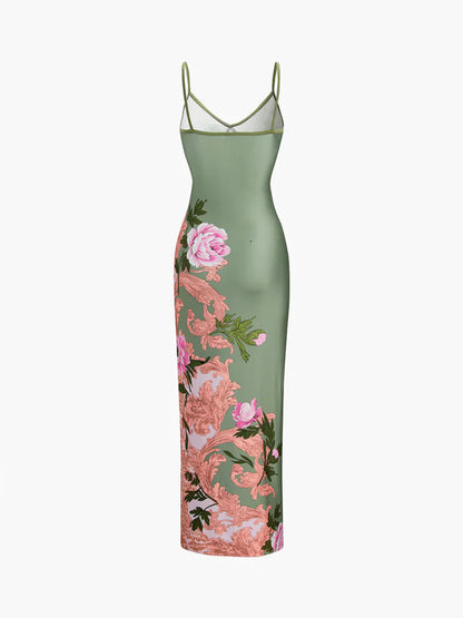 FLORAL PRINT MAXI DRESS