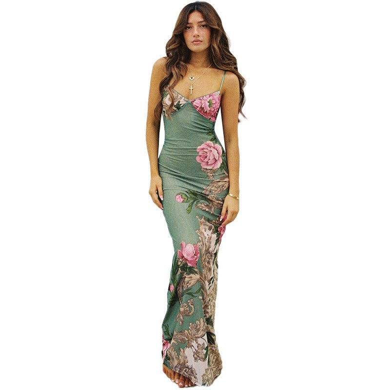 FLORAL PRINT MAXI DRESS