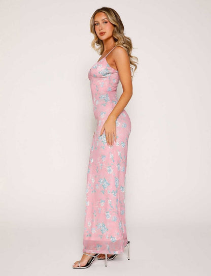 FLORAL PRINT MAXI DRESS
