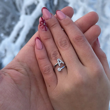 LUXURY LETTER UNISIZE RING