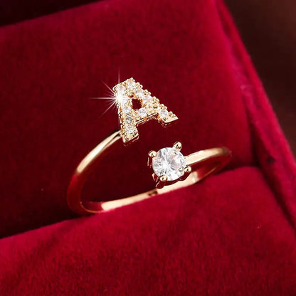 LUXURY LETTER UNISIZE RING