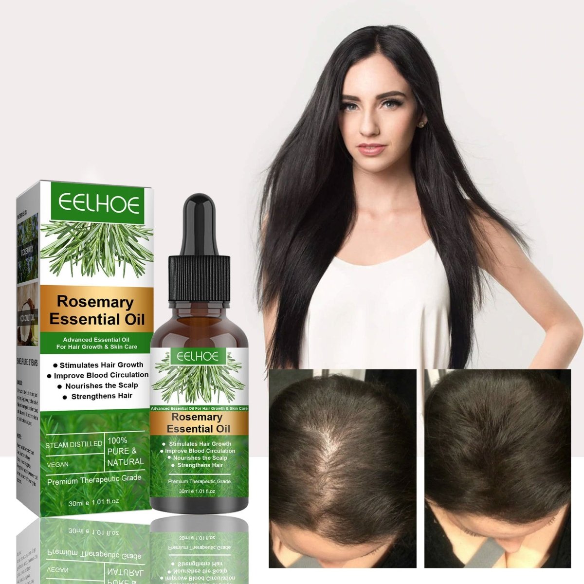 Rosemary Anti-Breakage Nourishing Hair Care Oil (One Free with Therapy Brush)