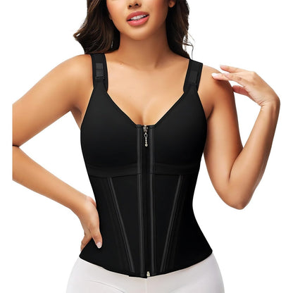 WAIST SHAPEWEAR WITH BRA TUMMY CONTROL GIRDLE WORKOUT SHAPEWEAR WITH ADJUSTABLE SHOULDER STRAP